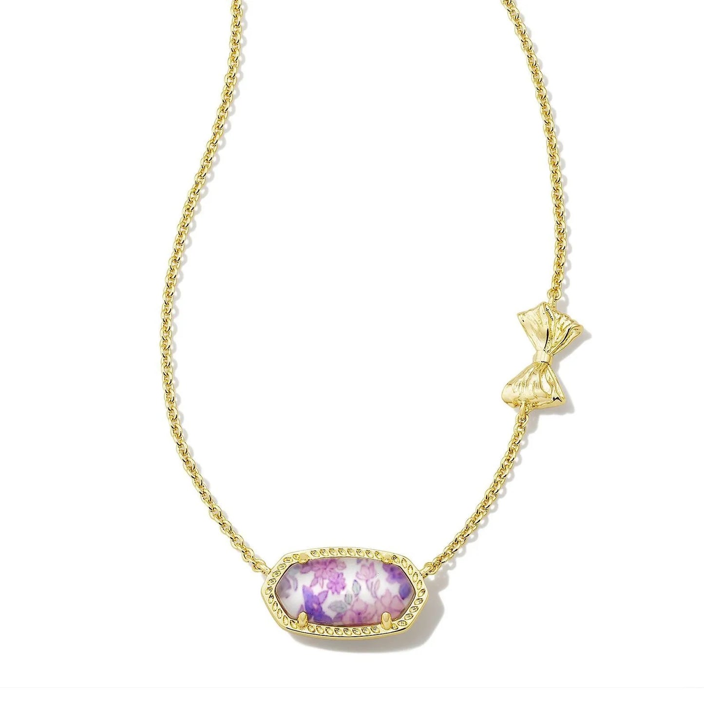 Oval with Bow Necklace