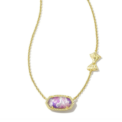 Oval with Bow Necklace