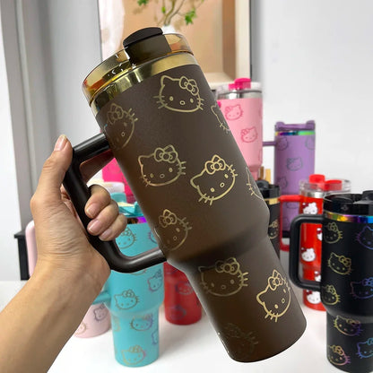 Chocolate - 40oz Stainless Steel Hello Kitty Tumbler