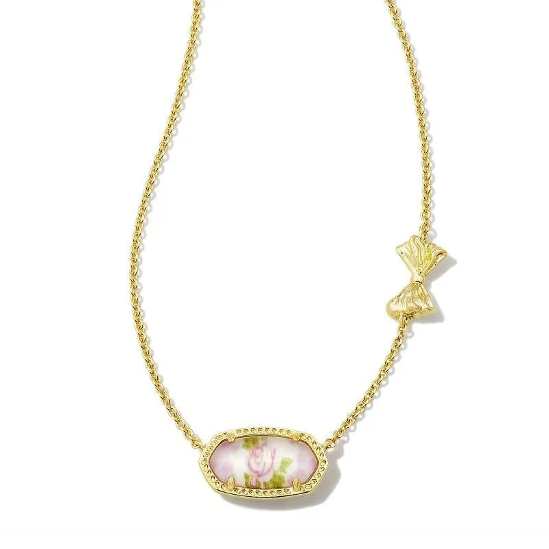 Oval with Bow Necklace