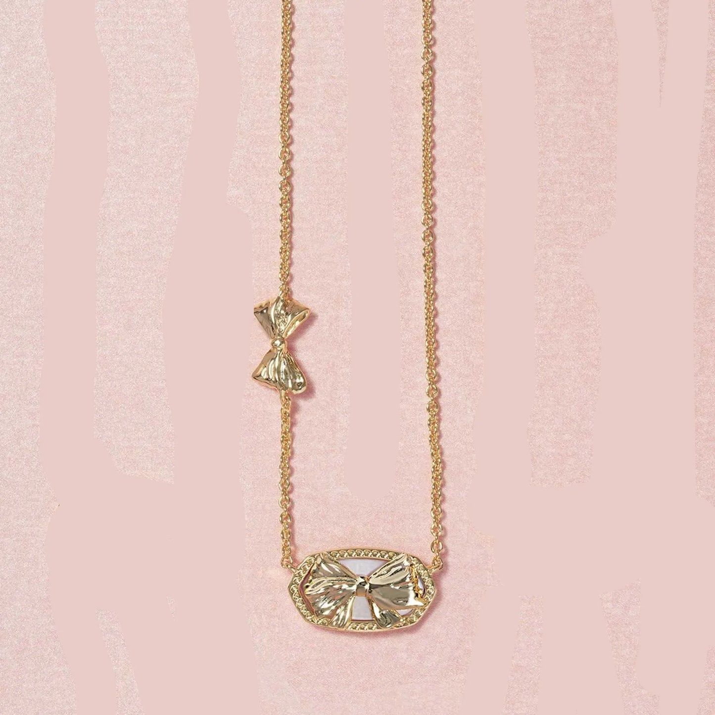 Oval with Bow Necklace