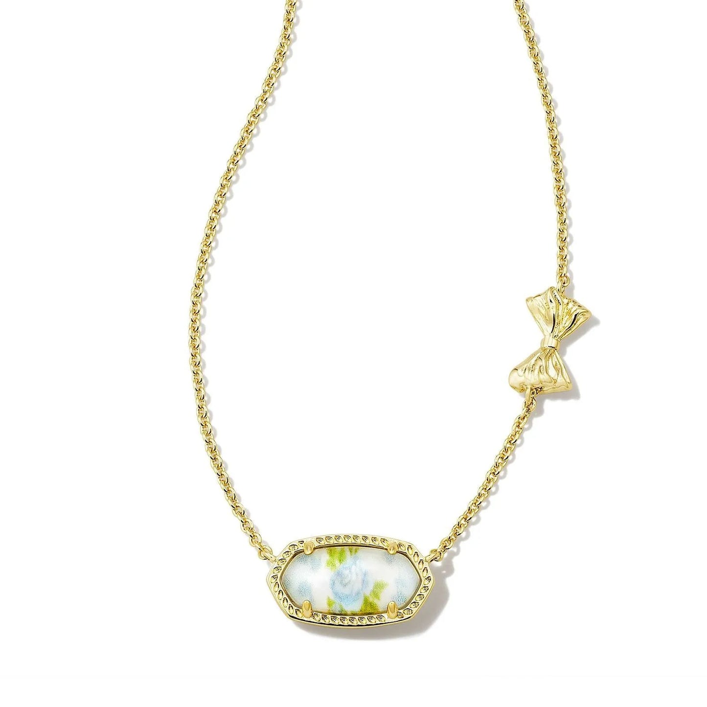 Oval with Bow Necklace